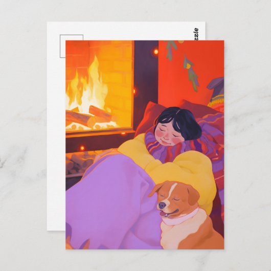 Carte Postale Matin d'hiver (Devant / Derrière)