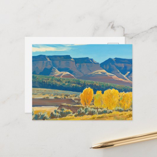 Carte Postale Matin pacifique par Maynard Dixon (Devant/Arrière en situation)