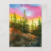 Carte postale "Matin rose et jaune" Country Roads (Devant)