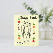 Carte Postale Matisse Style, Jazz Fest, modifier la date (Debout devant)