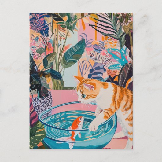 Carte postale Matisse Vintage Cat (Devant)