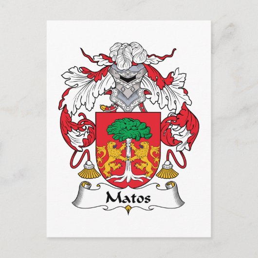 Carte Postale Matos Family Crest (Devant)