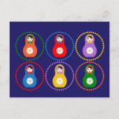 Carte Postale Matriochka à la pâquerette (Devant)