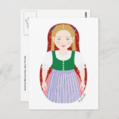 Carte postale matriochka autrichienne (Devant / Derrière)