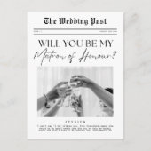 Carte Postale Matron of Honor Proposition, UK Custom Newspaper (Devant)