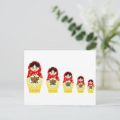 Carte Postale Matryoschka poupées rouge (Debout devant)