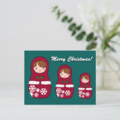 Carte postale Matryoshka Christmas (Debout devant)