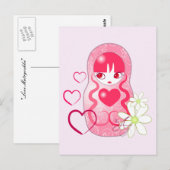 Carte Postale Matryoshka d'amour Kawaii (Devant / Derrière)