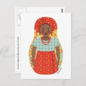 Carte postale Matryoshka du sud du Nigeria (Devant / Derrière)