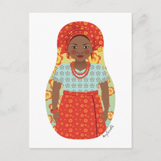Carte postale Matryoshka du sud du Nigeria (Devant)