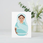 Carte postale Matryoshka indienne (Aqua) (Debout devant)