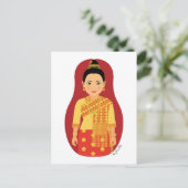 Carte postale Matryoshka Laotian (Rouge) (Debout devant)