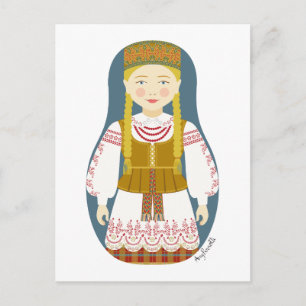 Carte postale Matryoshka lituanienne