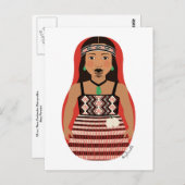 Carte postale Matryoshka maorie néo-zélandaise (Devant / Derrière)