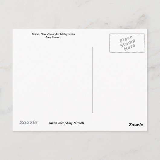 Carte postale Matryoshka maorie néo-zélandaise (Dos)