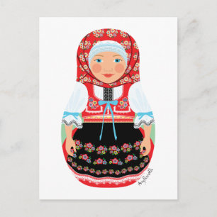 Carte postale Matryoshka tchèque