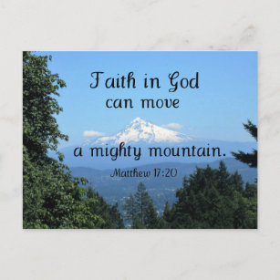 Carte Postale Matt : 17:20 La foi en Dieu peut déplacer une mont