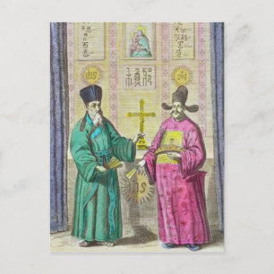 Carte Postale Matteo Ricci et un autre chrétien