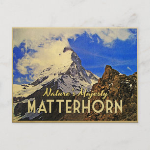 Carte Postale Matterhorn Alpes Vintage