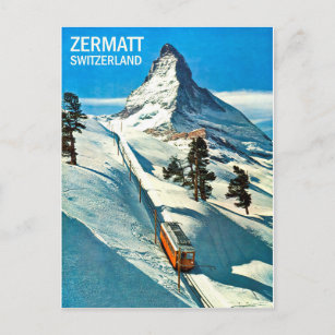 Carte Postale Matterhorn Mountain, Suisse, Zermatt, vintage