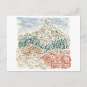 Carte postale Matterhorn Swiss Alps Watercolor (Devant)