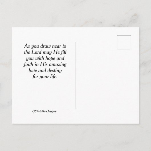 Carte Postale Matthew 4:4 On shall not live on bread alone (Dos)