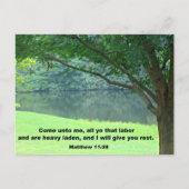 Carte Postale Matthieu 11:28 (Devant)