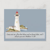 Carte Postale Matthieu 11:28 Phare Se rétablir bientôt (Devant)