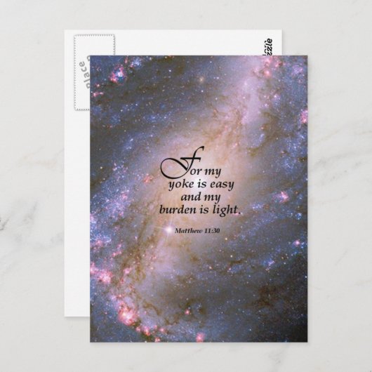 Carte Postale Matthieu 11:30 (Devant / Derrière)