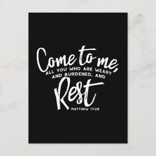 Carte Postale Matthieu 11 Bible Verse Postcard