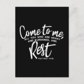 Carte Postale Matthieu 11 Bible Verse Postcard (Devant)