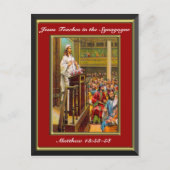 Carte Postale Matthieu 13:53-58 Jésus enseigne dans la synagogue (Devant)