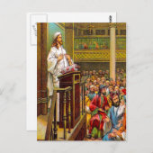 Carte Postale Matthieu 13:53-58 Jésus enseigne dans la synagogue (Devant / Derrière)