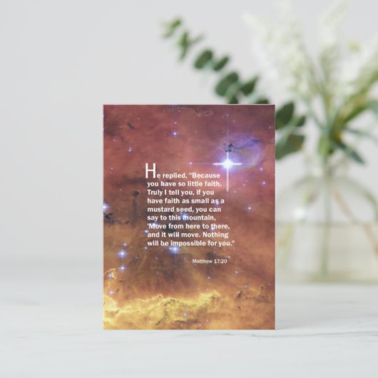 Carte Postale Matthieu 17:20 (Debout devant)