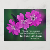 Carte Postale Matthieu 18:20 Deux ou trois se réunissent en mon  (Devant)