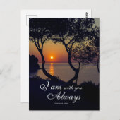 Carte Postale Matthieu 28:20 Je suis avec toi toujours Golden Su (Devant / Derrière)