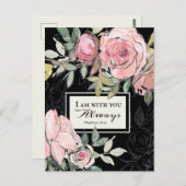 Carte Postale Matthieu 28:20 Je Suis Avec Vous Toujours Fleurs R (Devant / Derrière)