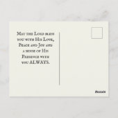 Carte Postale Matthieu 28:20 Je Suis Avec Vous Toujours Fleurs R (Dos)