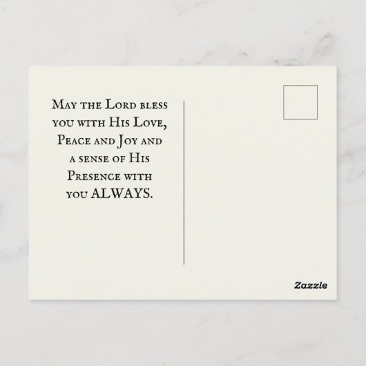 Carte Postale Matthieu 28:20 Je Suis Avec Vous Toujours Fleurs R (Dos)