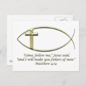 Carte Postale Matthieu 4:19 (Devant / Derrière)