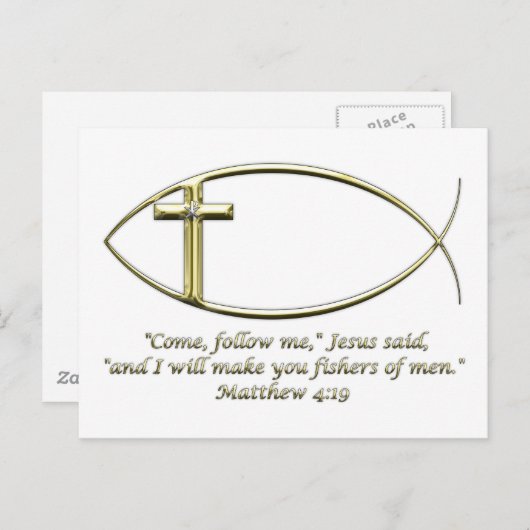 Carte Postale Matthieu 4:19 (Devant / Derrière)
