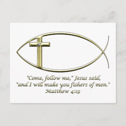 Carte Postale Matthieu 4:19 (Devant)
