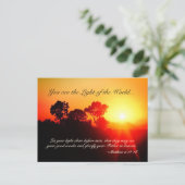 Carte Postale Matthieu 5 14-16 Que Votre Lumière Brille, Verset  (Debout devant)