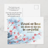 Carte Postale Matthieu 5:4 Heureux ceux qui pleurent (Devant / Derrière)