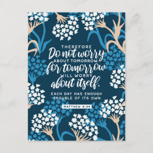 Carte Postale Matthieu 6:34 Verse de la Bible