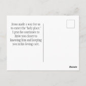 Carte Postale Matthieu 6:6 Quand vous priez Verse de la Bible ch (Dos)