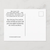 Carte Postale Matthieu 7:24-25 Bâti sa maison sur le rocher, la (Dos)