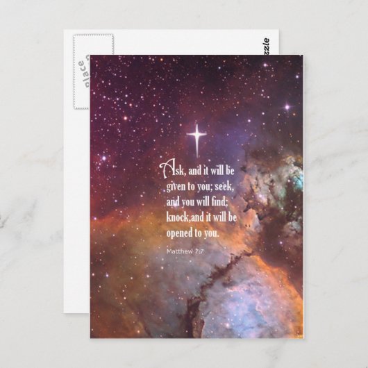 Carte Postale Matthieu 7:7 (Devant / Derrière)