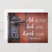 Carte Postale Matthieu 7:7, Demandez et cela vous sera donné (Devant / Derrière)