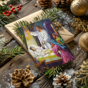 Carte Postale Matthieu 9:18-26 Jésus apporte une fille à la vie